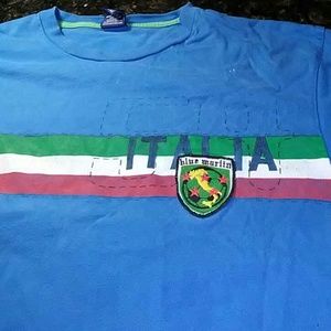 Italia Blue Marlin Football t shirt